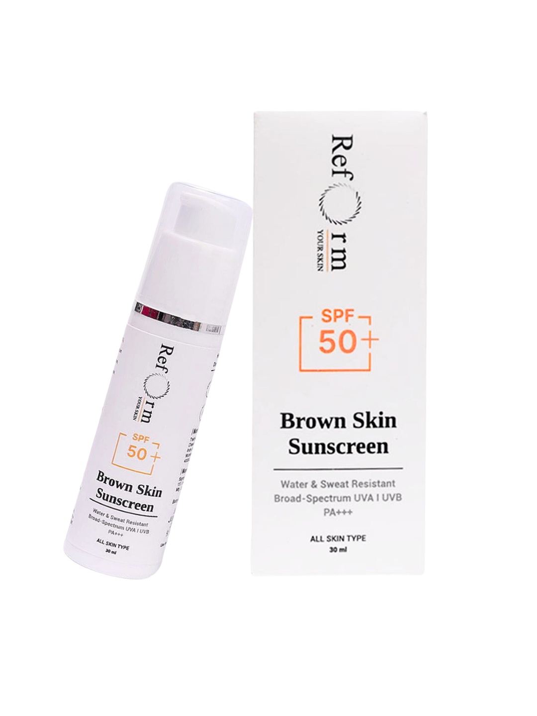 

Reform Your Skin Invisible Brown Skin Sunscreen With SPF 50+ - 30ml, White
