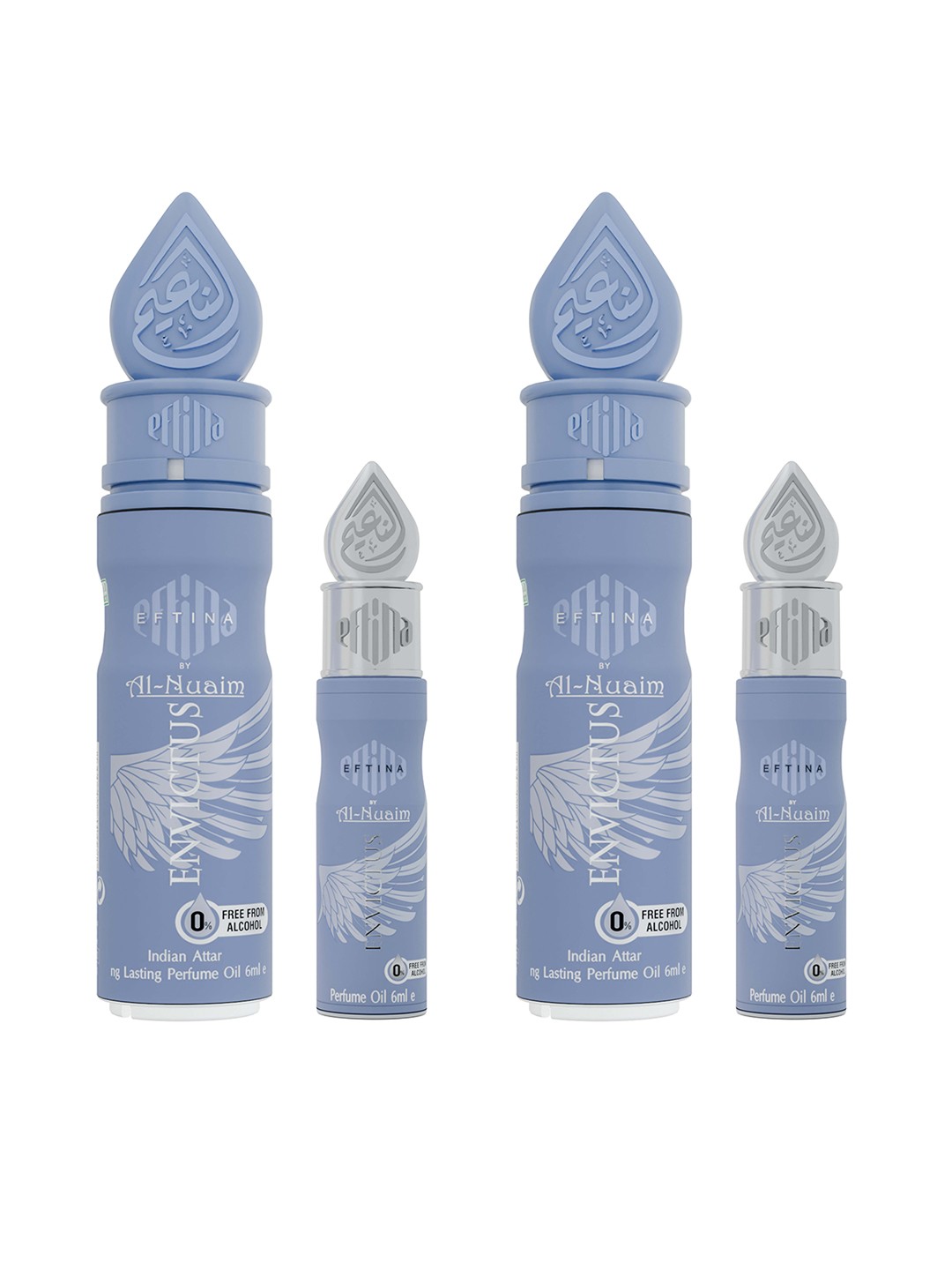 

Al-Nuaim Set of 2 Envictus Alcohol-Free Long Lasting Attar - 6 ml each, Blue