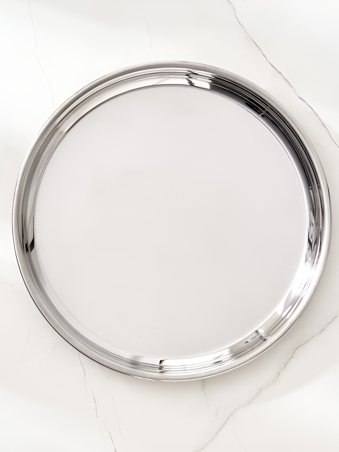 

Home Centre Silver-Toned 2024 1 Pieces Stainless Steel Plates