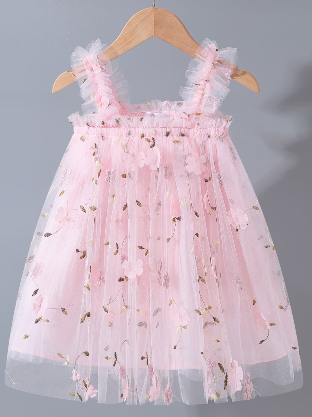

Mark & Mia Girls Floral Embroidery & Applique A-Line Dress, Pink