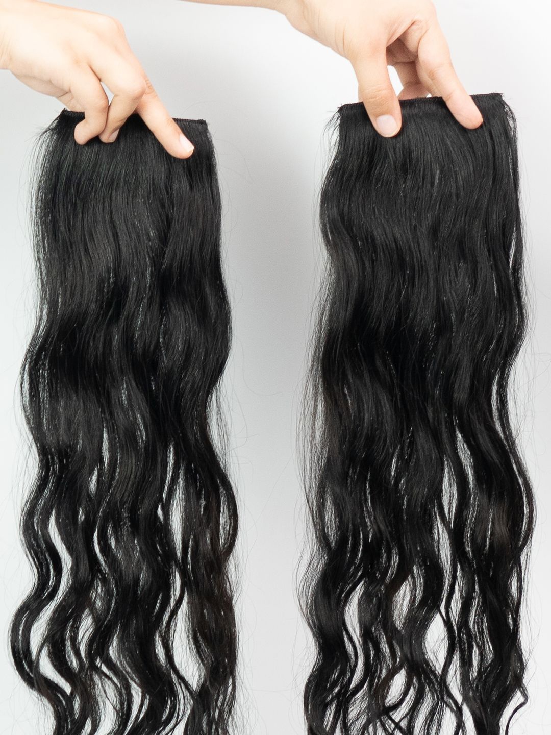 

GEMERIA HAIR Set Of 2 Clip In Volumizer Hair Extension 14Inch Each - Jet Black