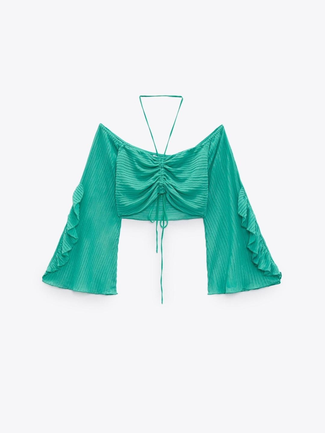 

ZARA Adults-Women Tops, Turquoise blue