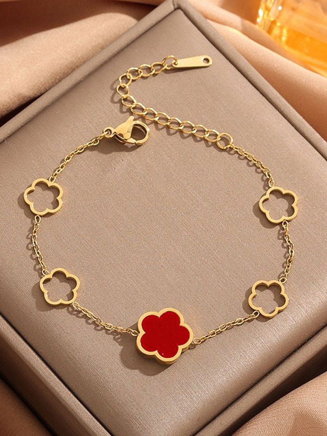 

MYKI Gold-Plated Stainless Steel Opal Wraparound Bracelet