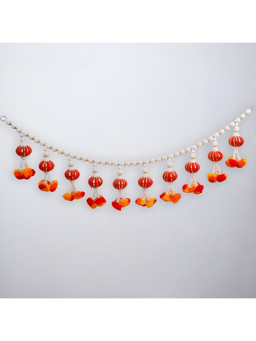 

Archies Red & Yellow Toran Pearl Door Hanging