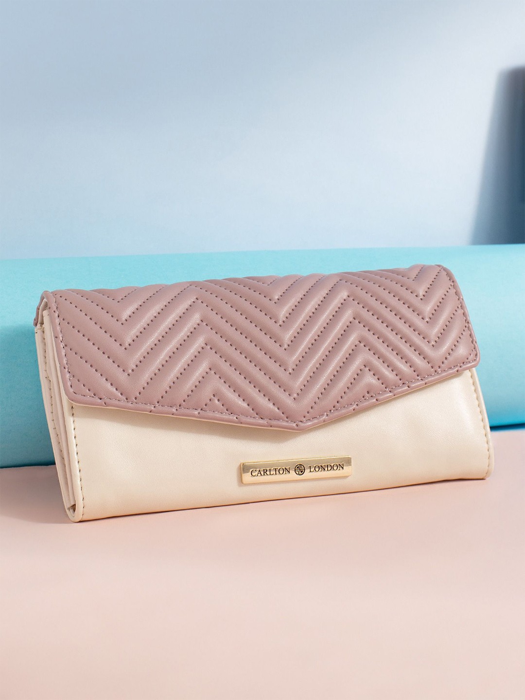 

Carlton London Women PU Two Fold Wallet, Pink