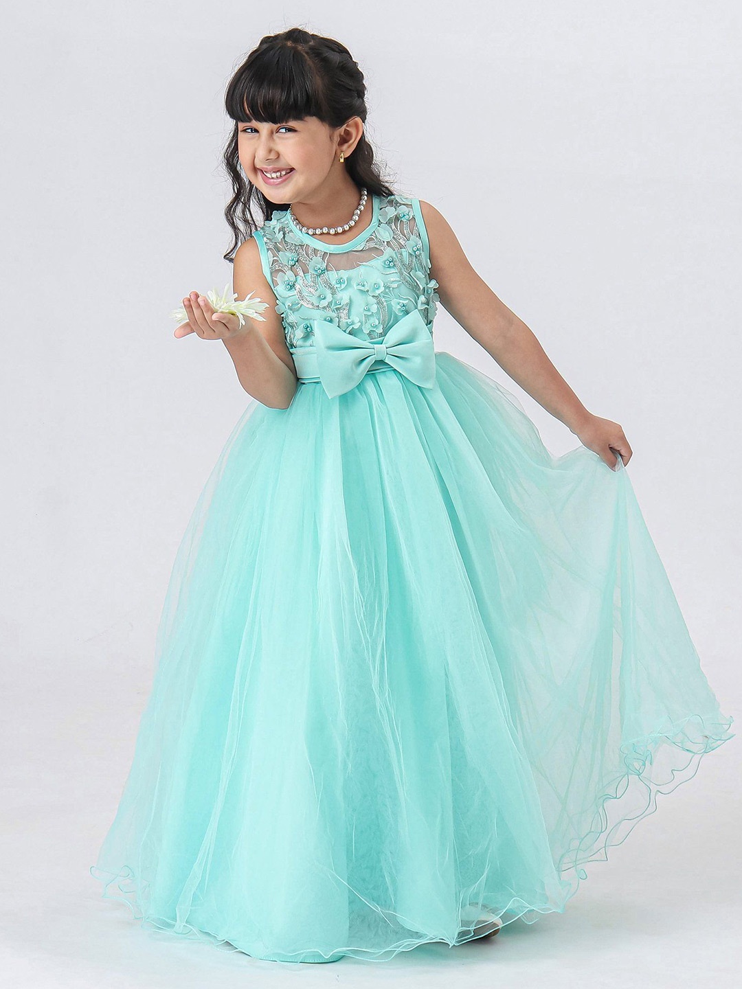 

Mark & Mia Girls Embellished Fit and Flare Dress, Sea green