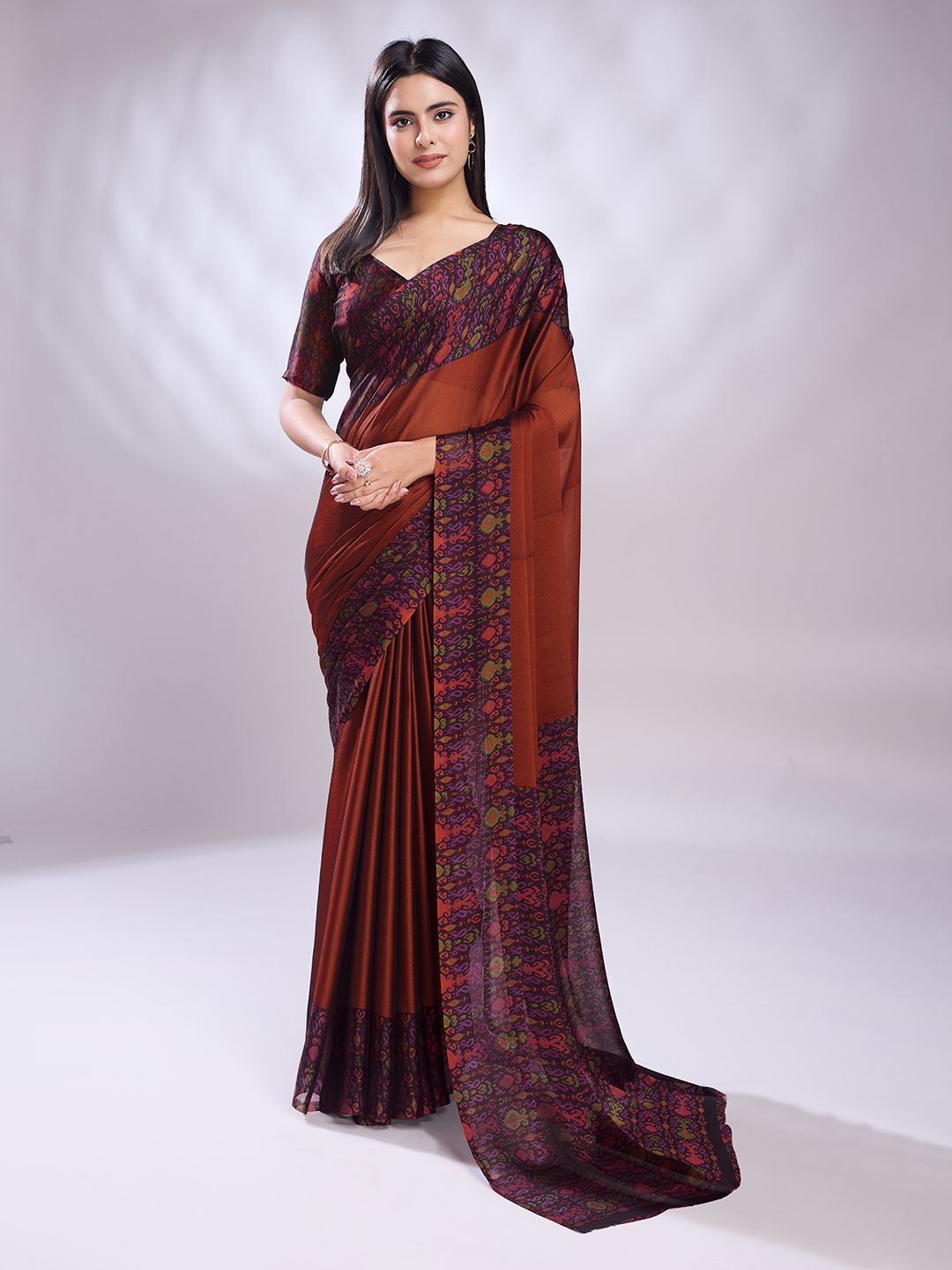 

KALINI Pure Silk Designer Saree, Red