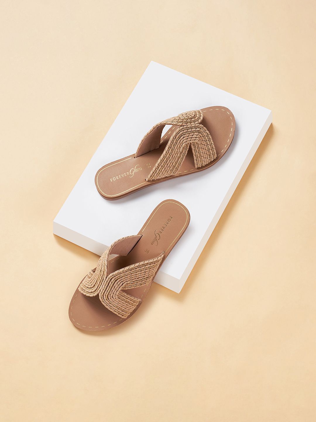 

Forever Glam by Pantaloons Women Open Toe Flats, Gold