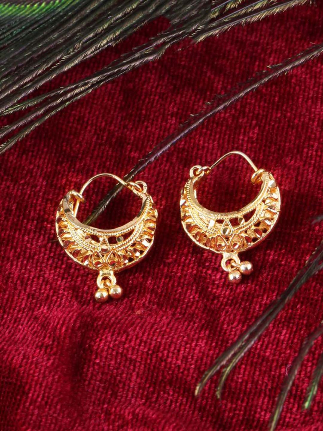 

DIVASTRI Set Of 2 Gold-Plated Circular Hoop Earrings