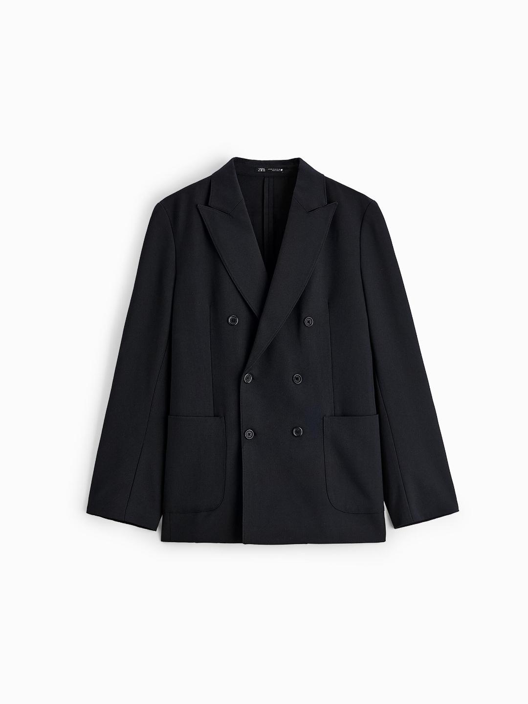 

ZARA Men Navy Blue Blazers