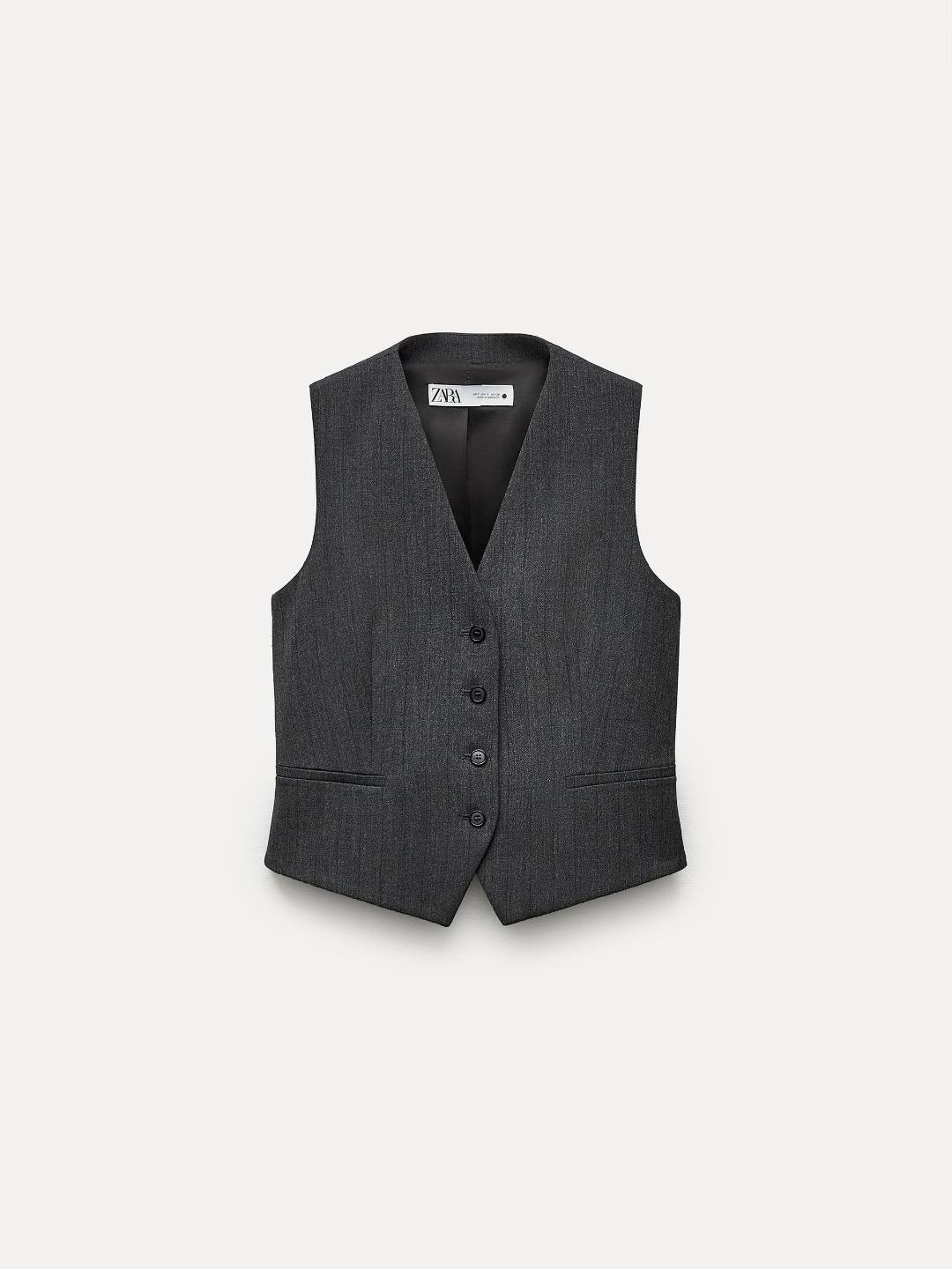 

ZARA Women Grey Waistcoat