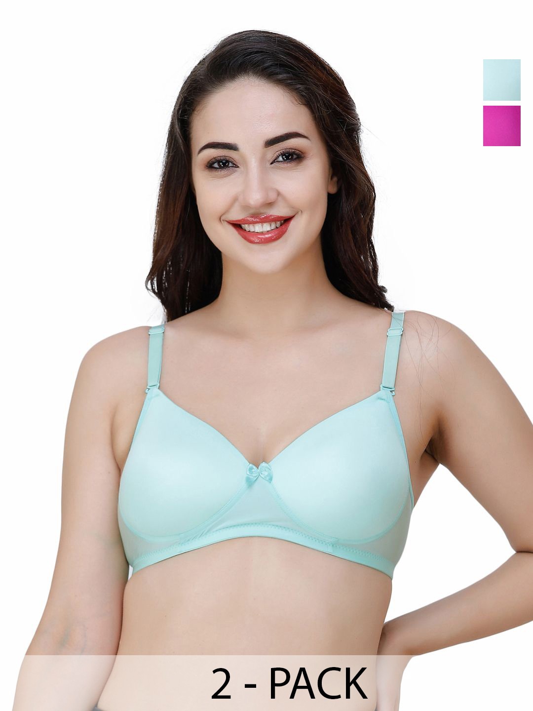

College Girl Pack Of 2 Full Coverage Lightly Padded T-shirt Bra, Purple