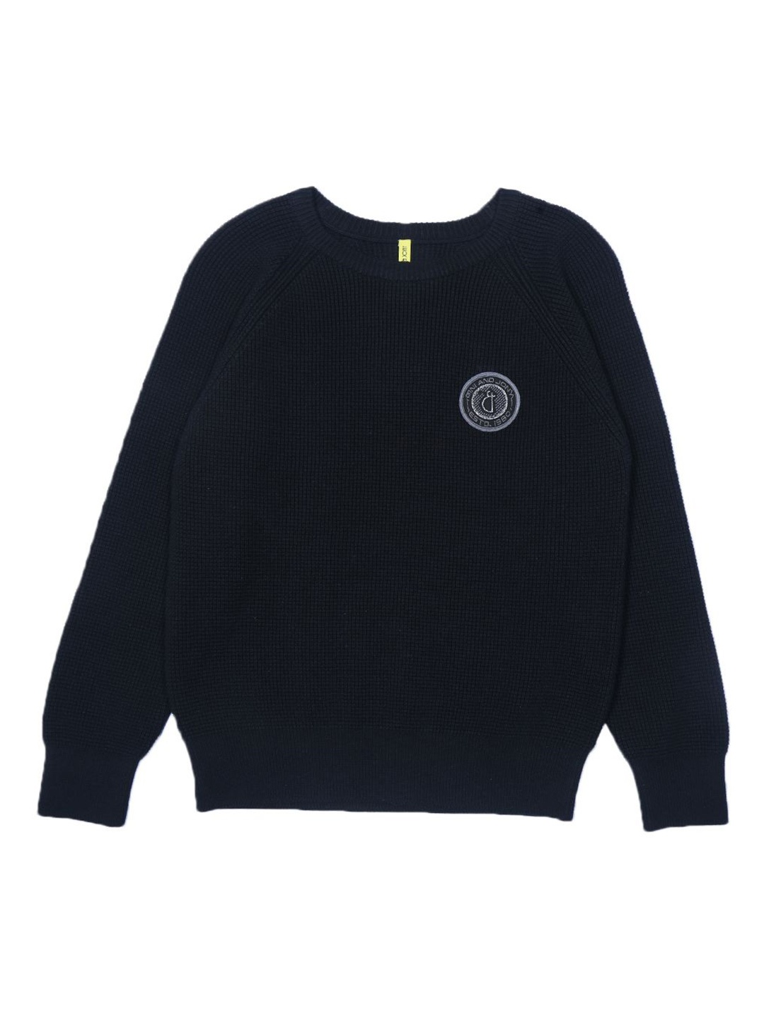 

Gini and Jony Boys Round Neck Pullover, Black