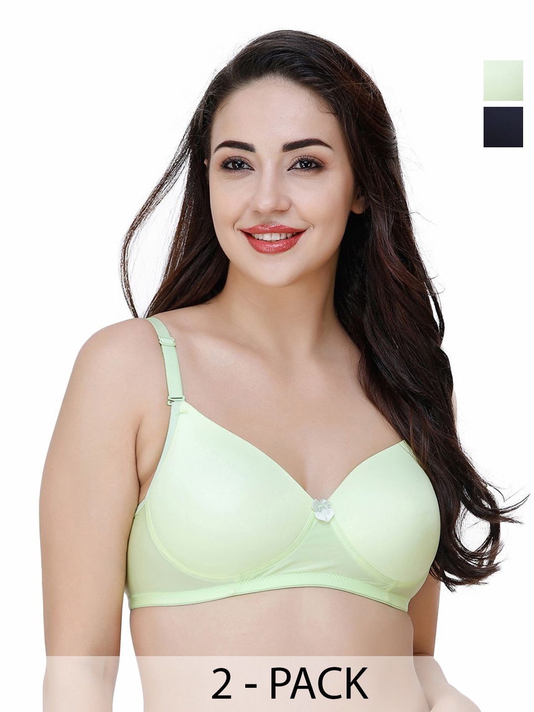 

College Girl -Women Full Coverage Lightly Padded All Day Comfort T-shirt Bra, Green