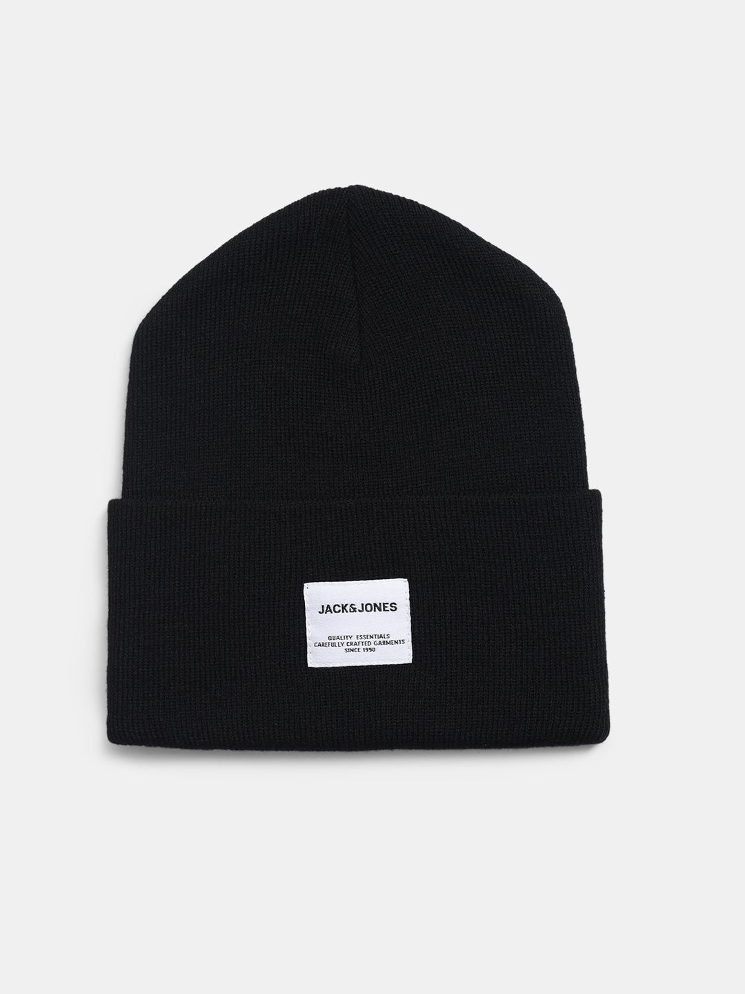 

Jack & Jones Men Acrylic Self Design Beanie, Black