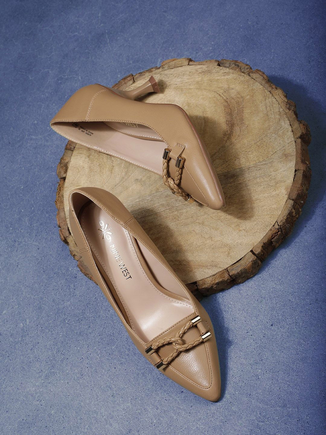 

Nine West Women Stylish Party Wear Elegant Trendy Pointed Toe Comfort Pumps, Brown