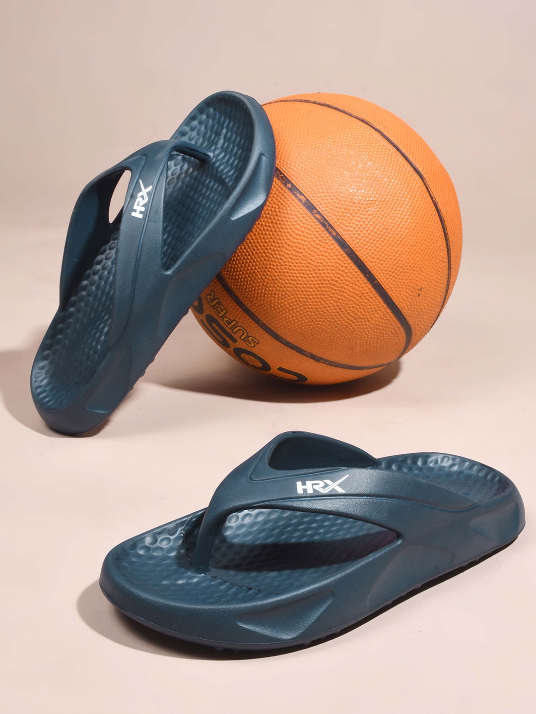 

HRX by Hrithik Roshan Men Rubber Thong Flip-Flops, Navy blue