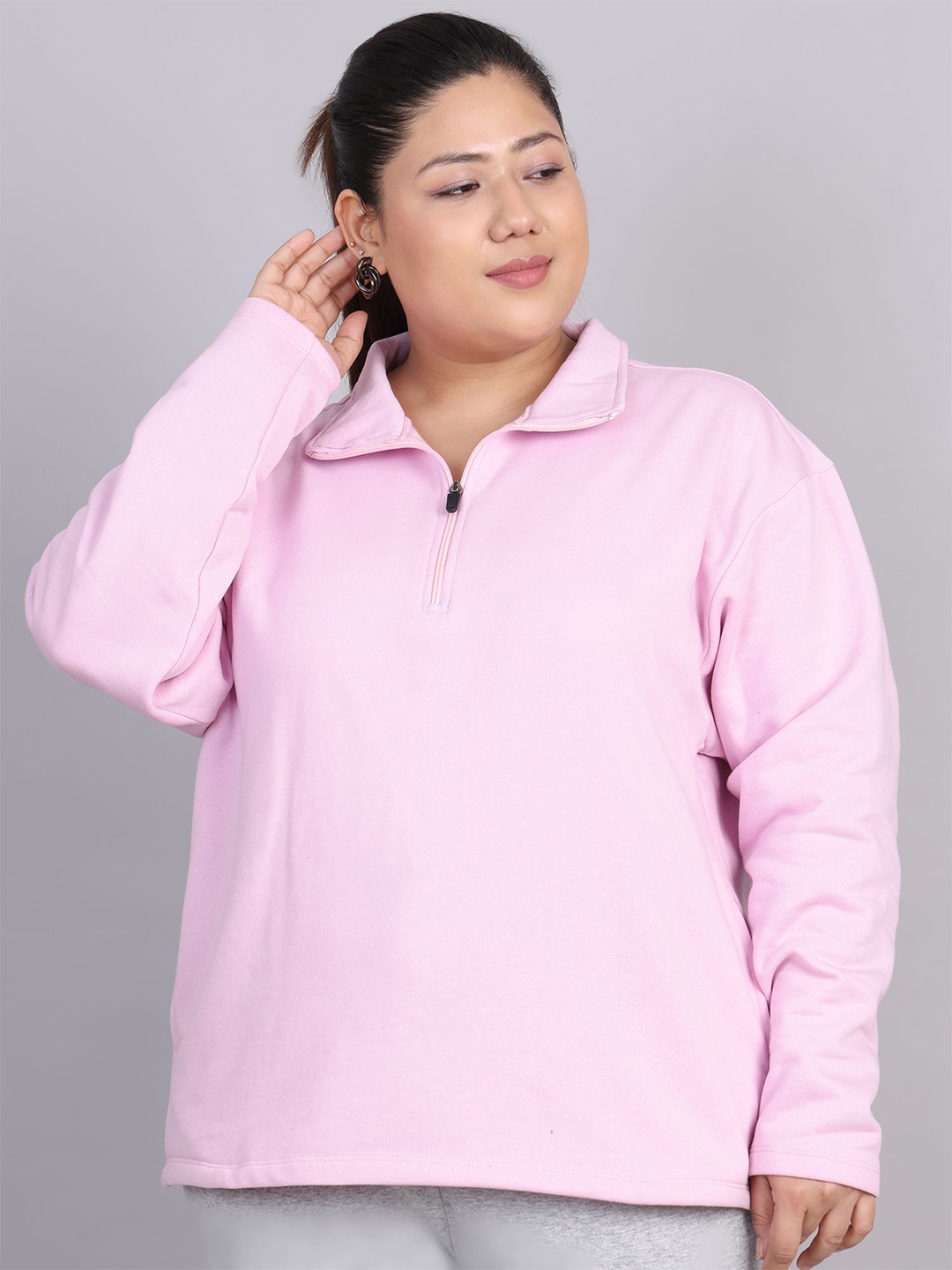 

Rute Womens cotton winter Sweatshirt, Pink