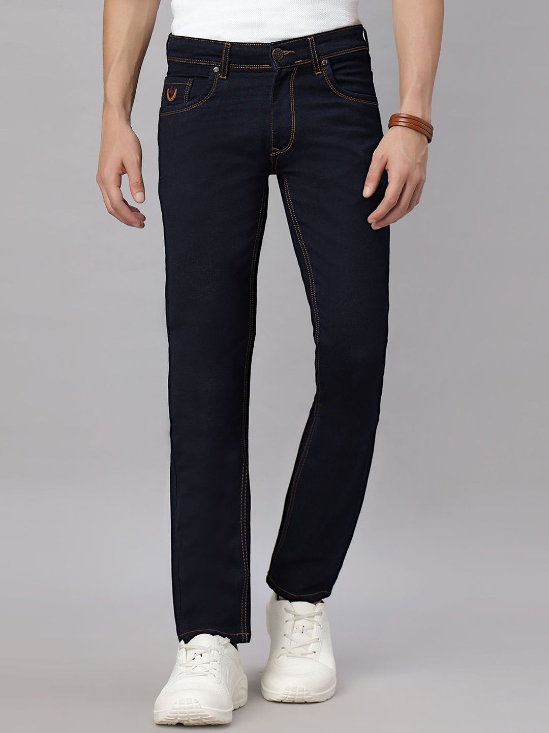 

HJ HASASI Men Mid Rise Stretchable Denim Jeans, Blue