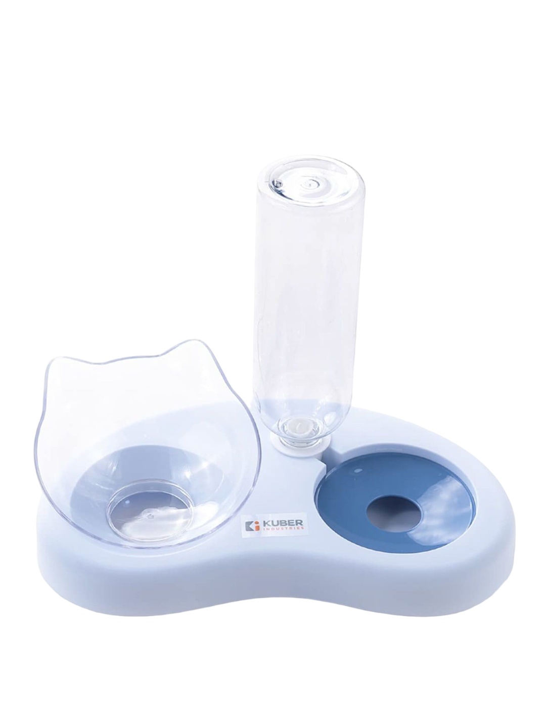 

Kuber Industries 2-in-1 Cat & Dog Pet Bowls, Blue