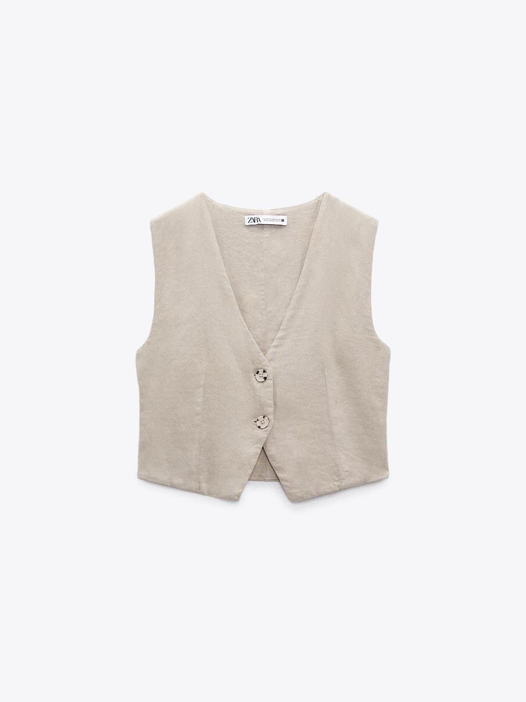 

ZARA Women Brown Waistcoat