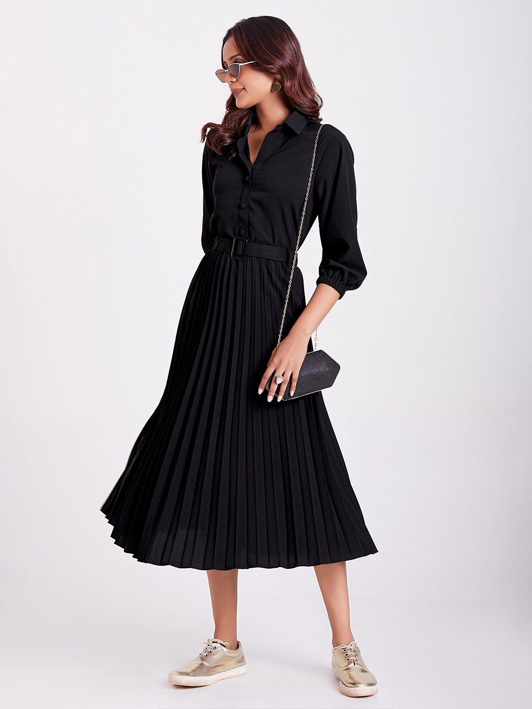 

Raiyani Enterprise Womens Applique Fit & Flare Maxi Dress, Black