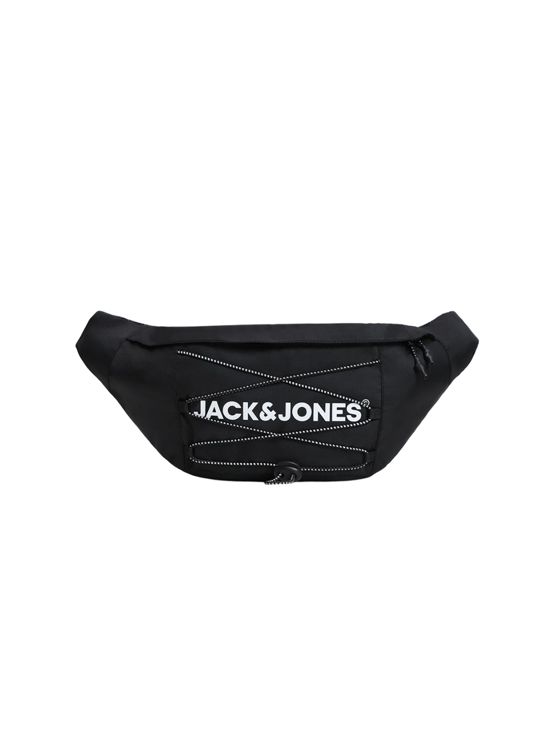 

Jack & Jones Brand Name Printed Waist Pouch, Black