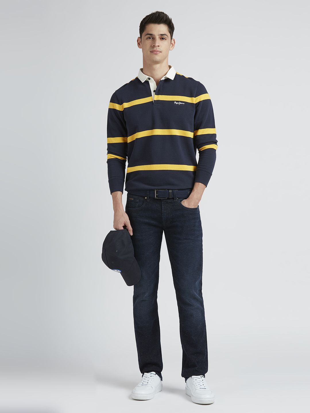 

Pepe Jeans Men Striped Full Sleeve Sweatshirt, Navy blue