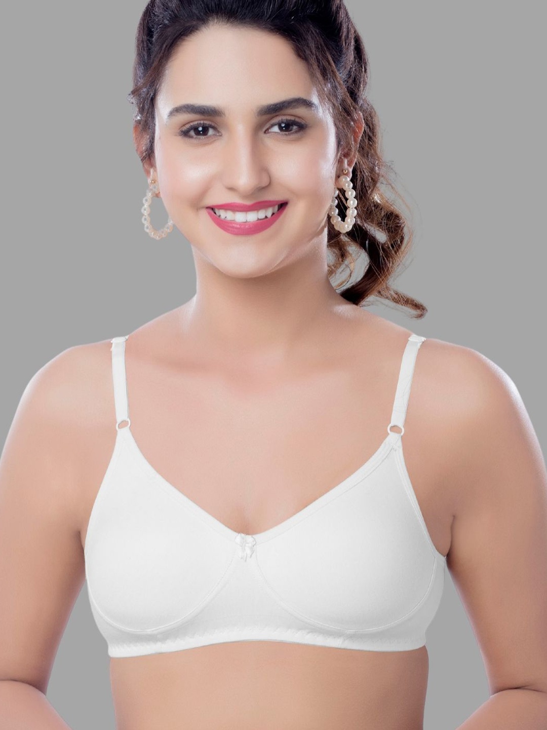 

BRIDA LADIES INNERWEAR Women Organic Cotton Rapid-Dry Medium Coverage T-shirt Bra, White