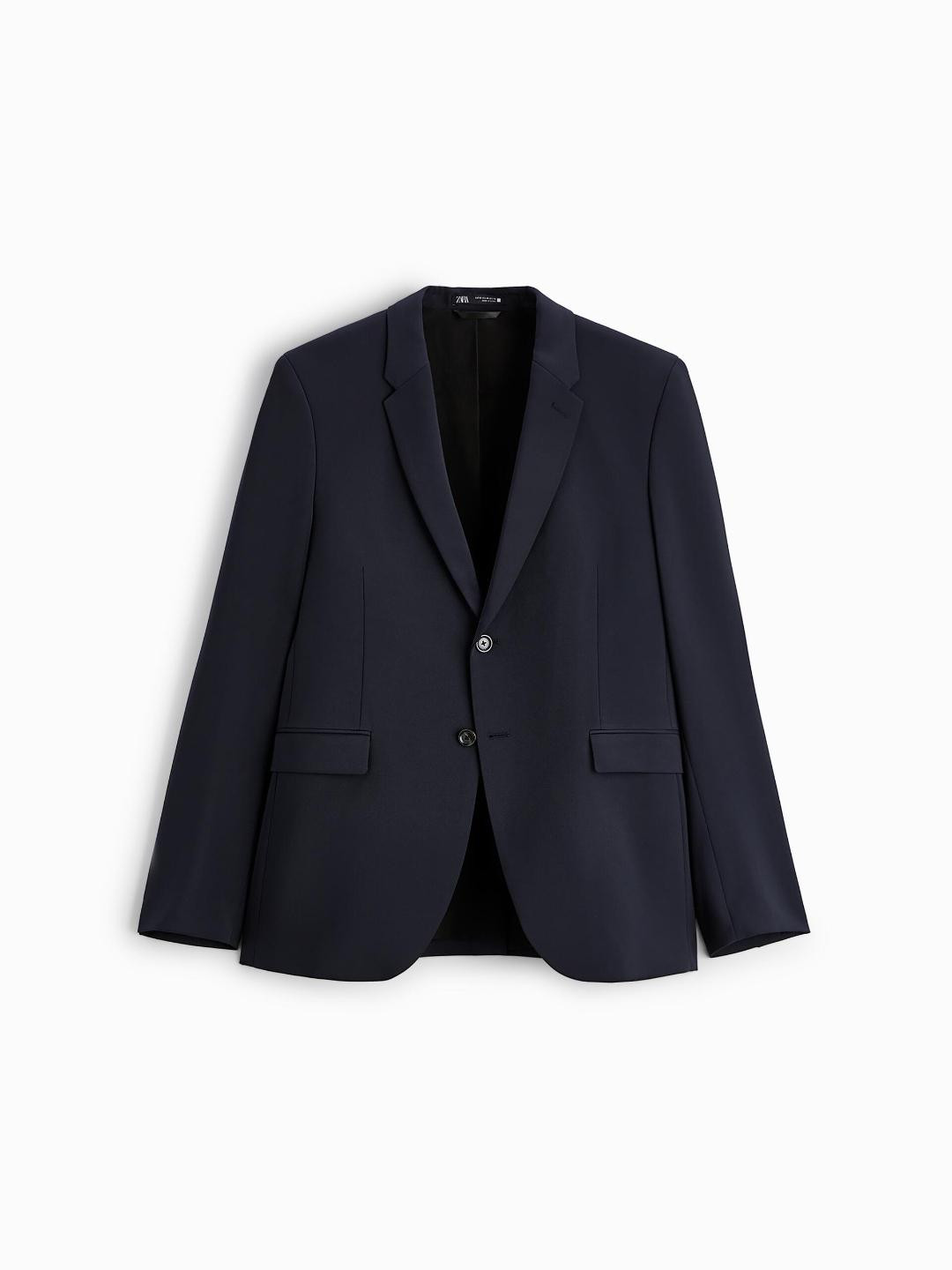 

ZARA Men Navy Blue Blazers