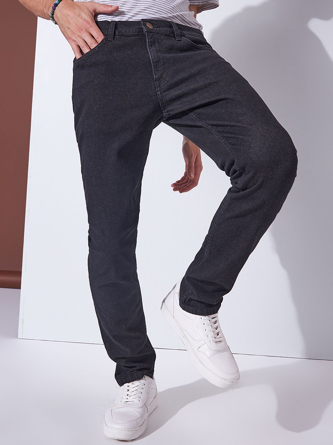 

Markle Moro Men Slim Fit High-Rise Chinos Trousers, Olive