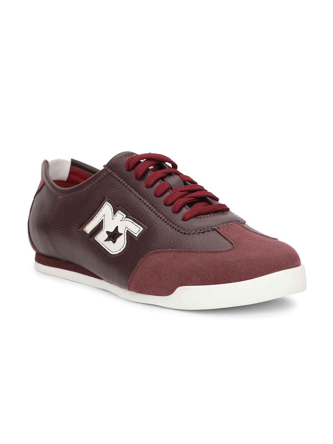 

North Star Men Colourblocked Lace-Ups Casual Sneakers, Maroon