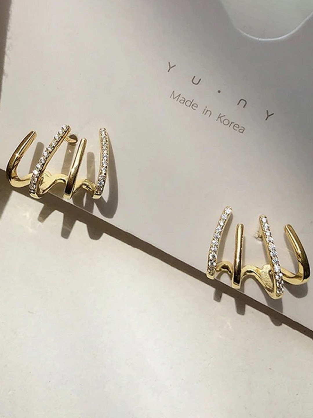 

MADDY SPACE Contemporary Studs Earrings, Gold