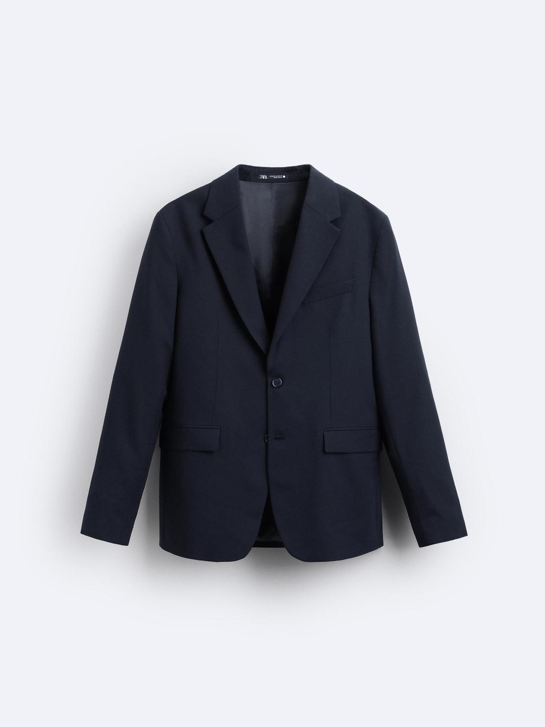 

ZARA Men Navy Blue Blazers