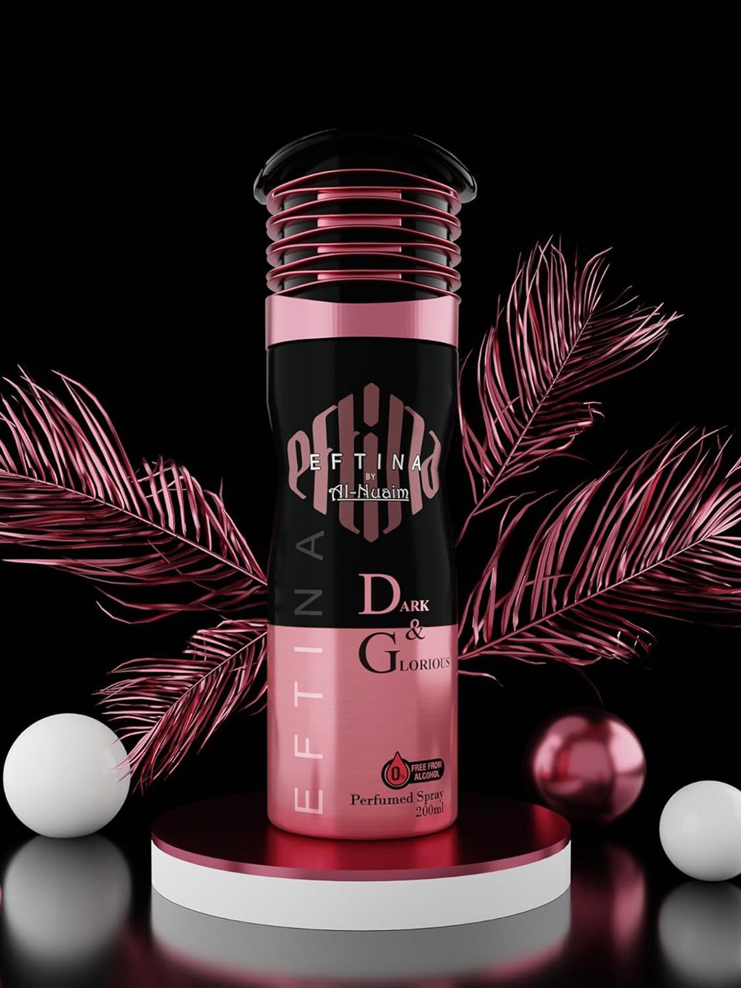 

Al-Nuaim Dark & Glorious Alcohol-Free Long Lasting Deodorant - 200 ml, Pink