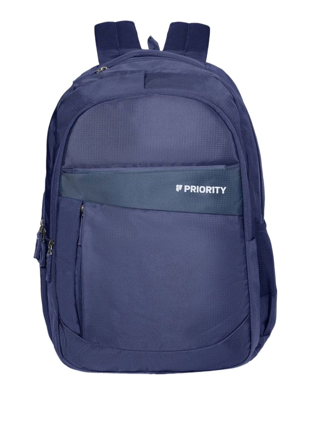 

Priority Unisex Solid PU Padded Backpack, Navy blue