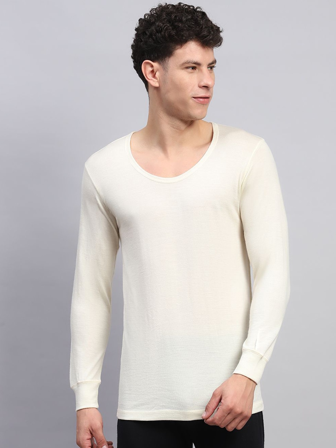 

Monte Carlo Men Long Sleeved Thermal Tops, Cream