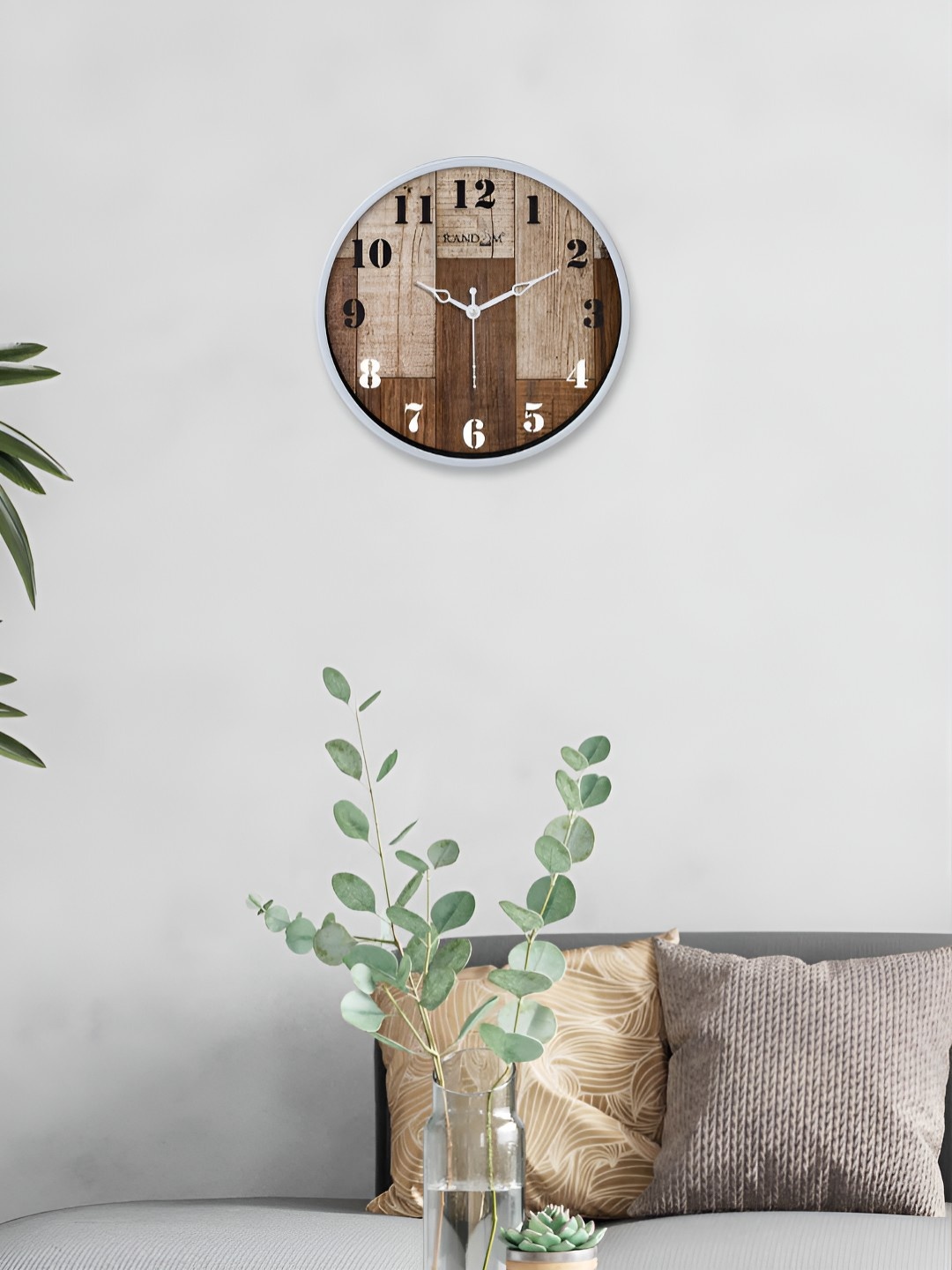 

Aura Brown & Black Printed Contemporary Wall Clock