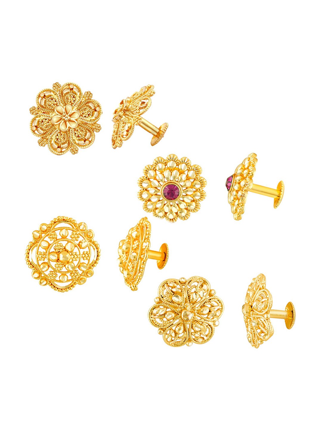 

DIVASTRI Circular Studs Earrings, Gold