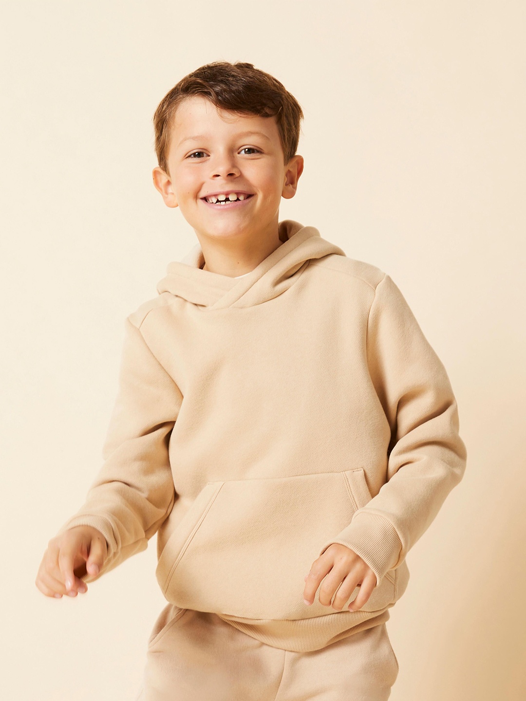 

Domyos By Decathlon Boys Hooded Sweatshirts, Beige