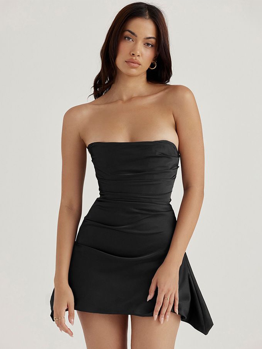

MIAKEE Women Fit & Flare Mini Dress, Black