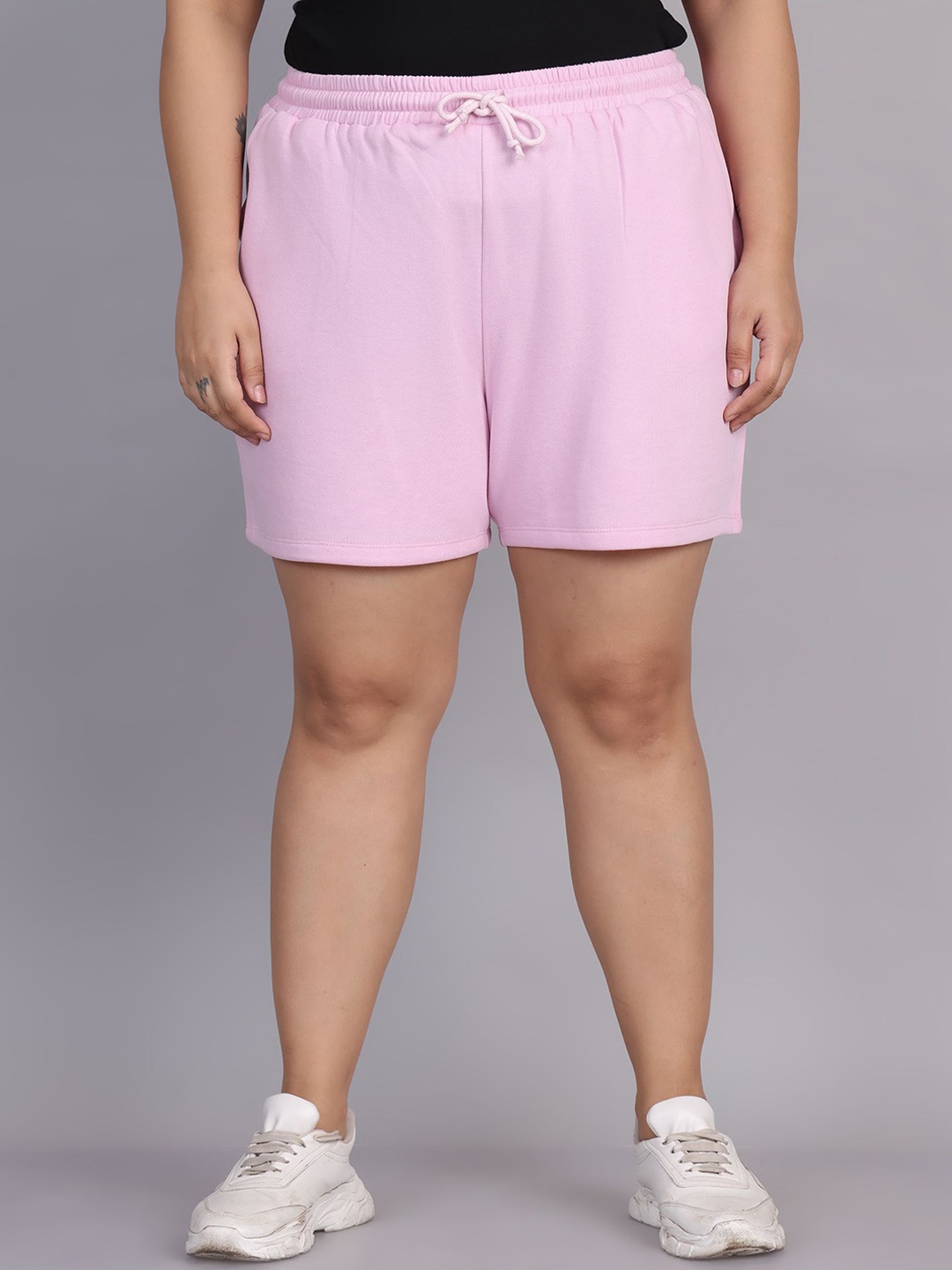 

Rute Women Pure Cotton Regular Fit Above Knee Sports Shorts, Pink