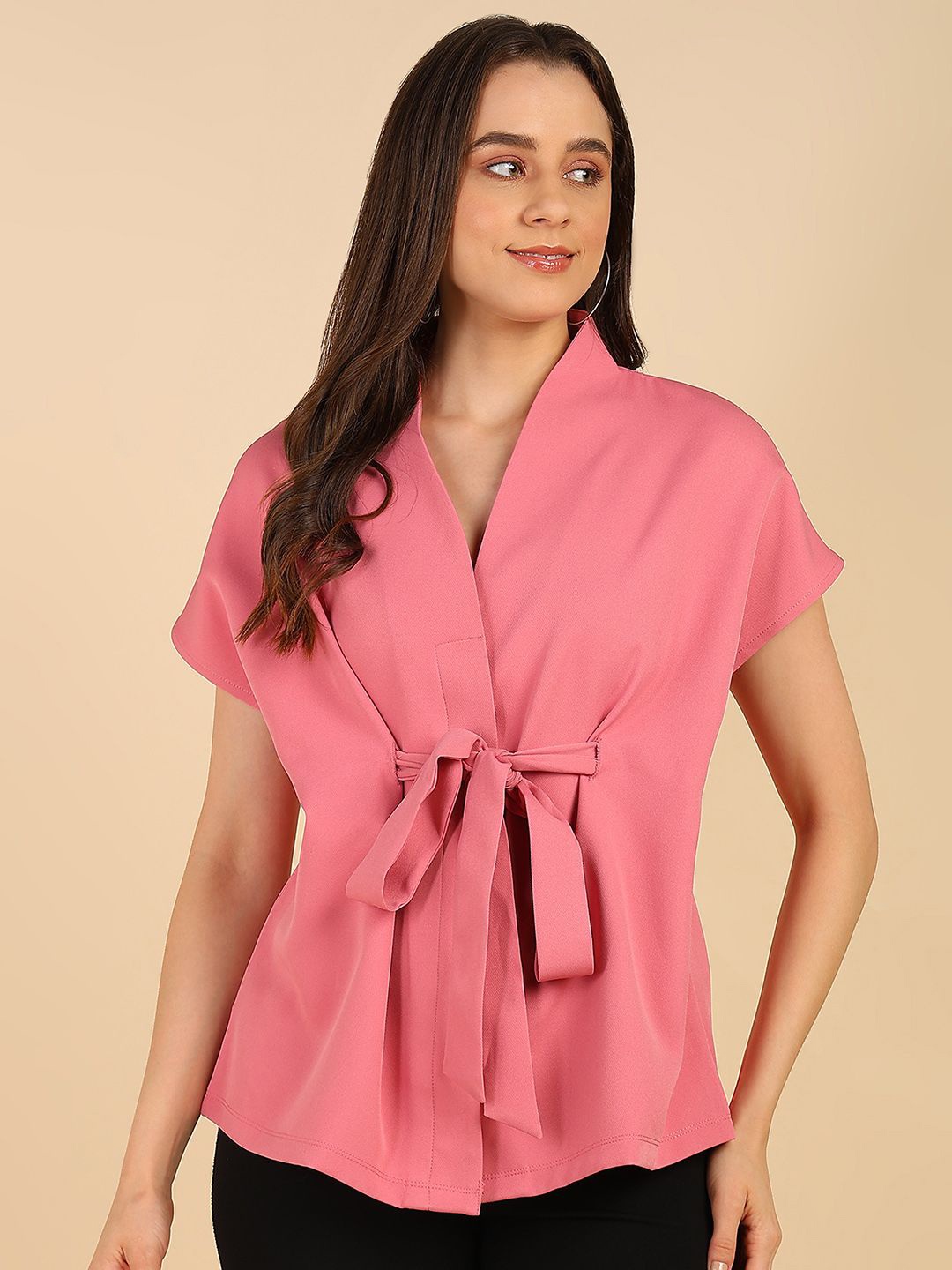

SAFFE Women Shirt Style Top, Pink