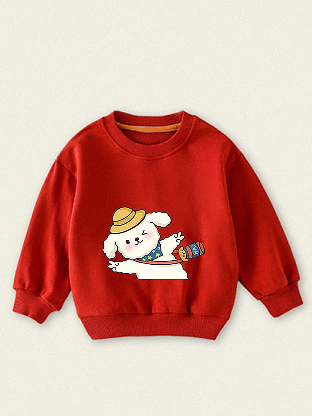 

LULU & SKY Girls Graphic Printed Sweatshirt, Red