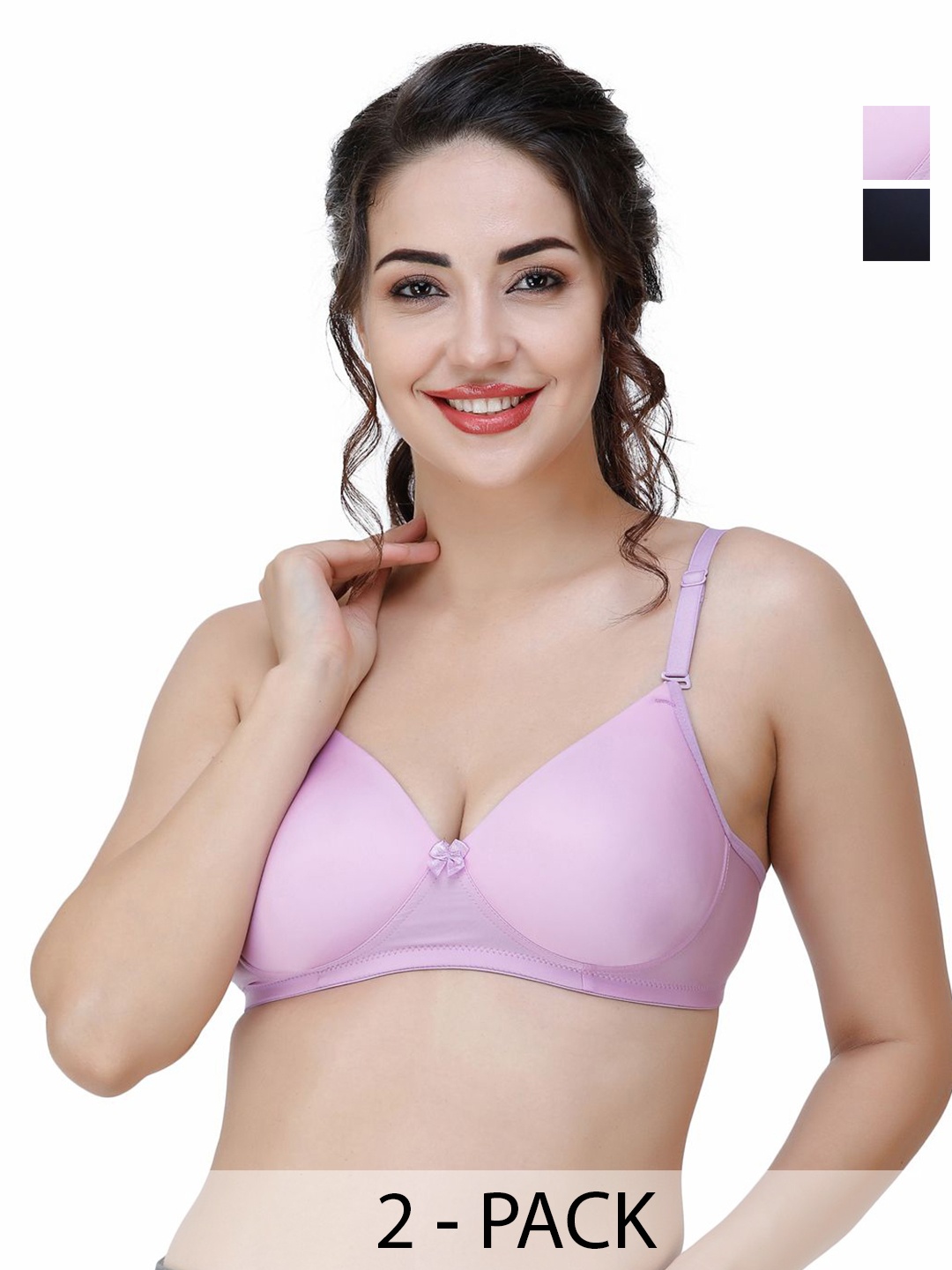 

College Girl Pack Of 2 Full Coverage Lightly Padded T-shirt Bra, Lavender