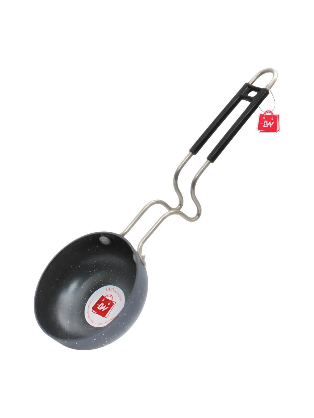 

LAZYwindow Nonstick Iron Tadka Fry Pan With Stainless Steel Handle, Grey