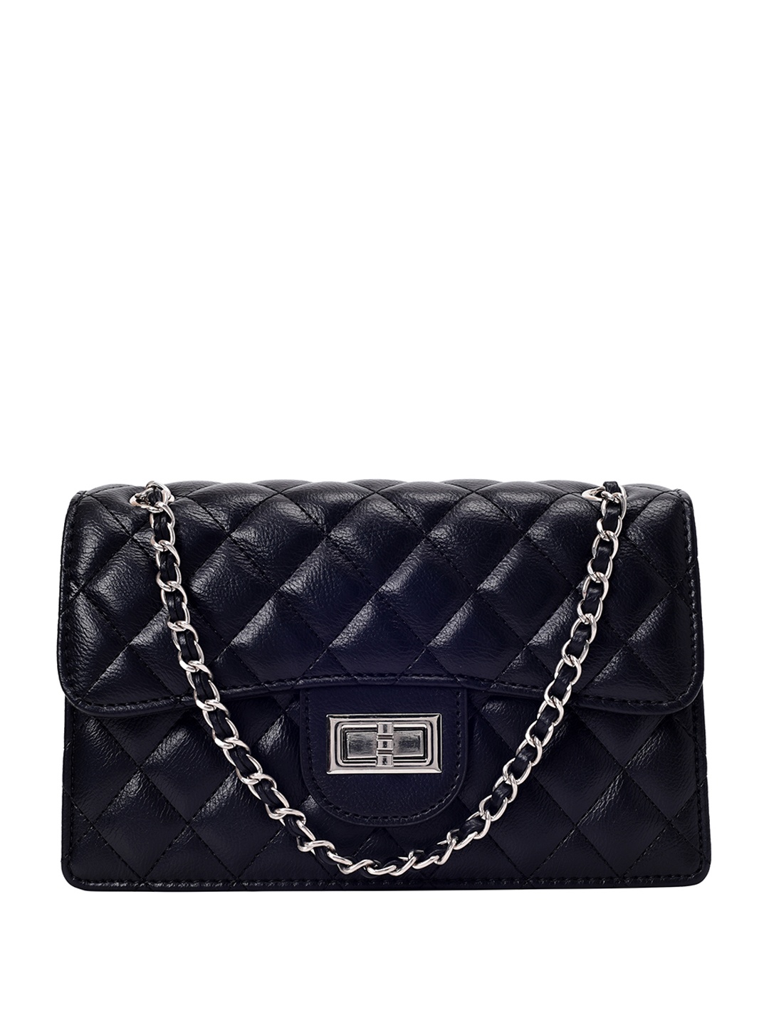 

Lino Perros Quilted Structured Shoulder Bag, Black