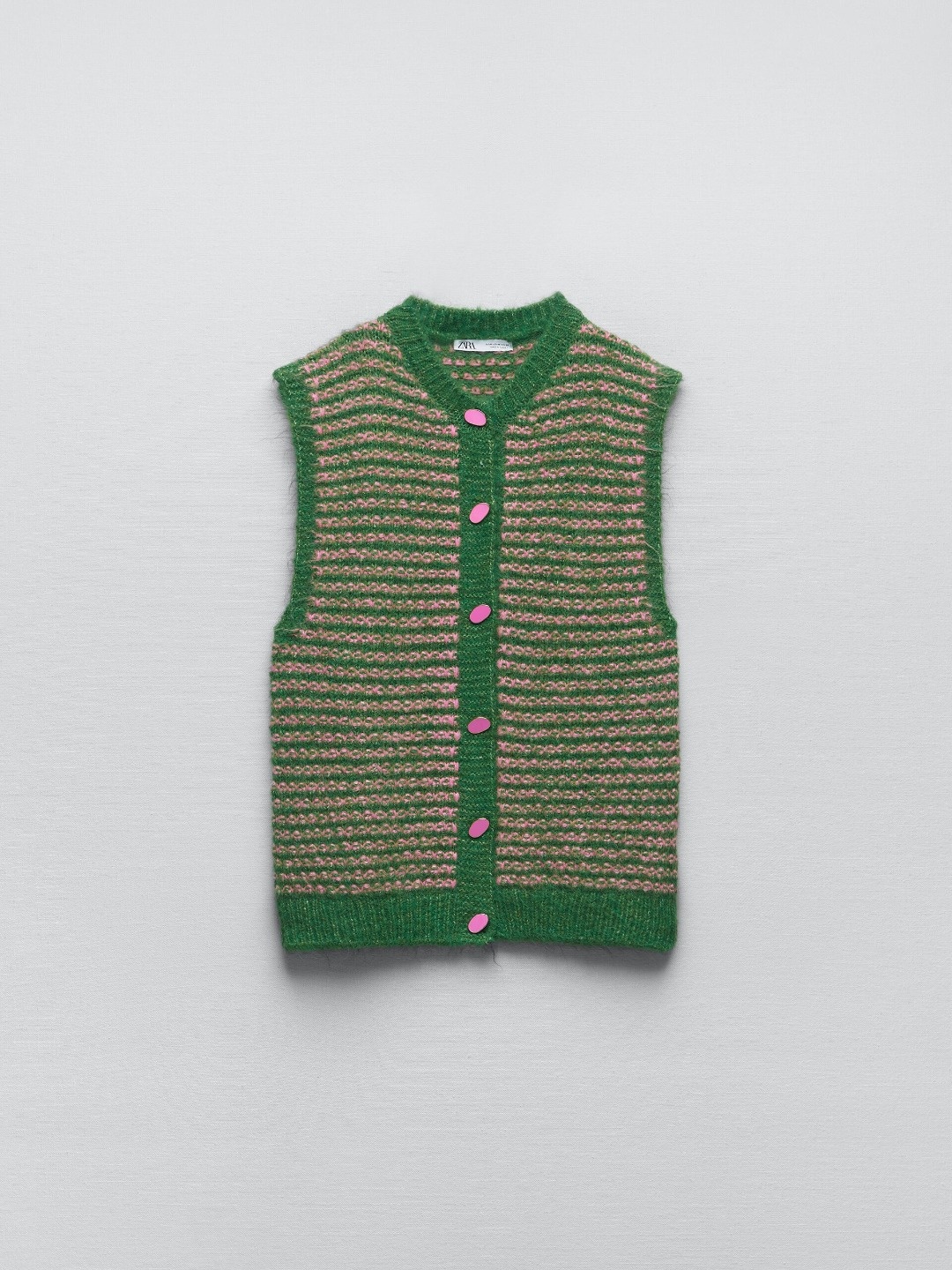 

ZARA Women Green Waistcoat