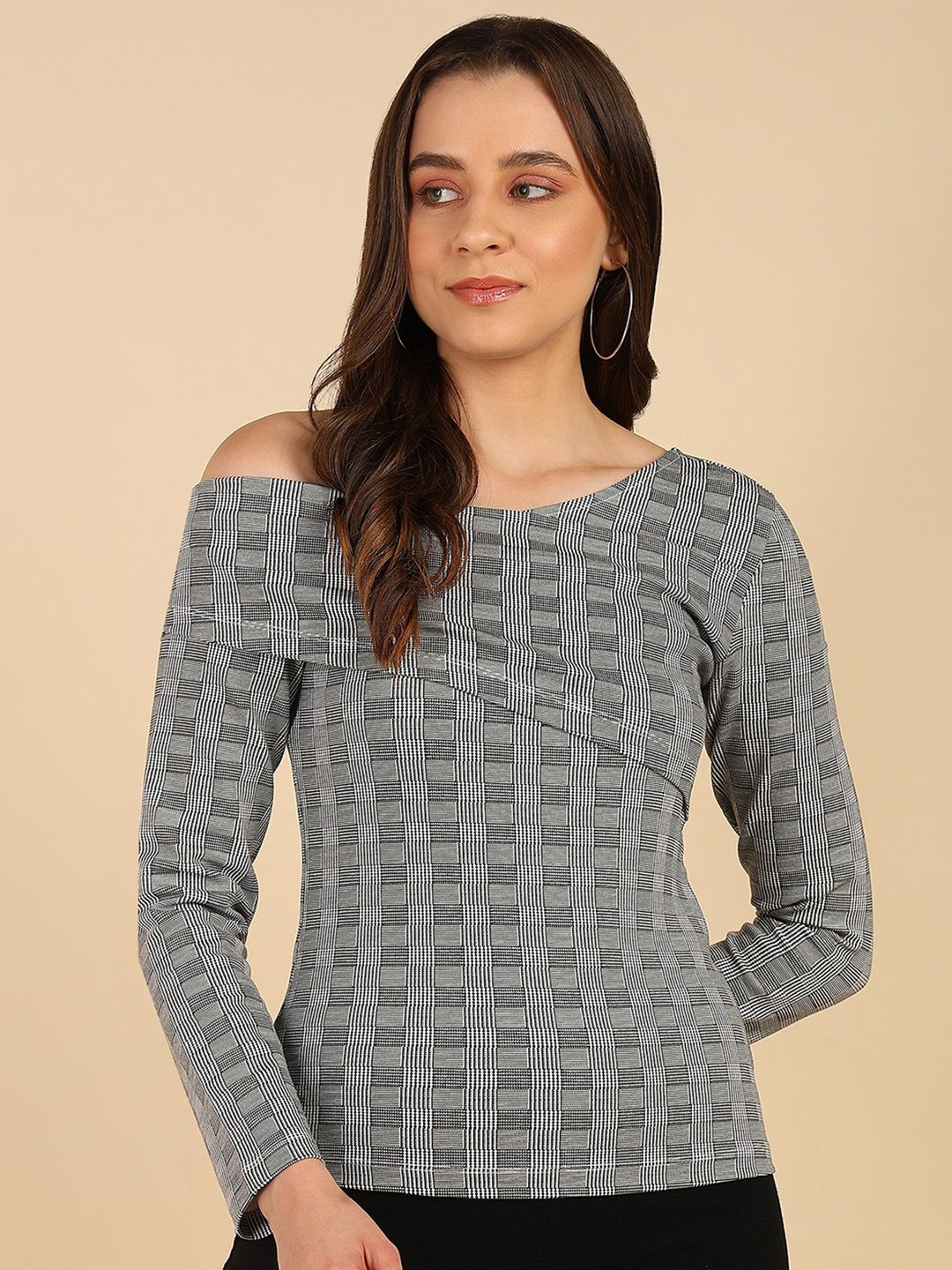 

SAFFE Women Off-Shoulder Long Sleeves Top, Black