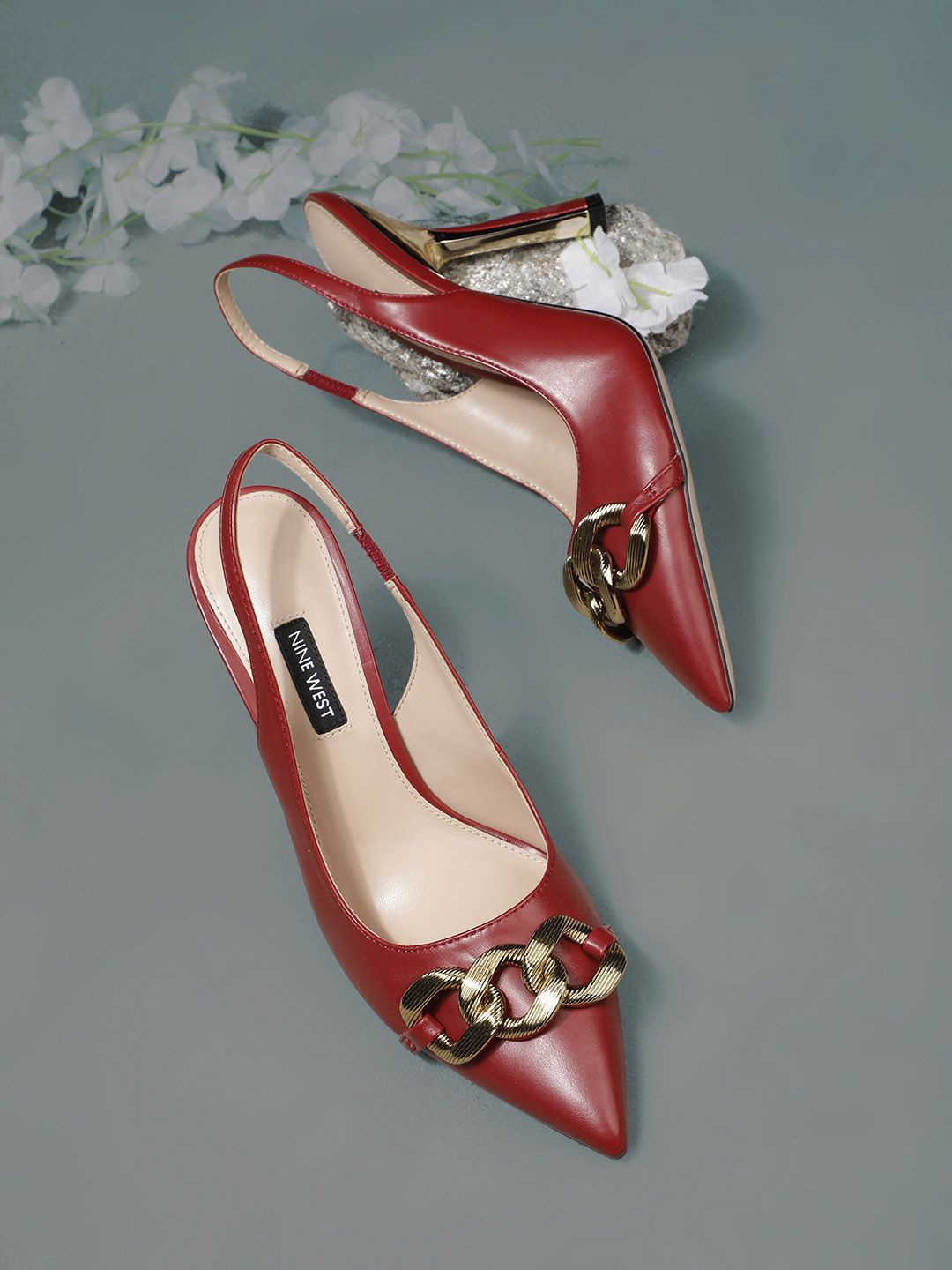 

Nine West Women Pointed Toe Stiletto Pumps, Maroon
